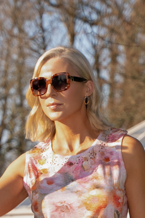 Tortoiseshell Square Frame Sunglasses