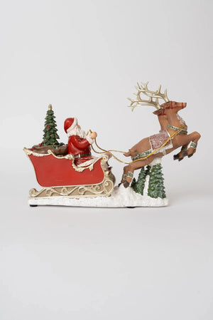 Carraig Donn Traditional Christmas Santa & Sleigh Ornament