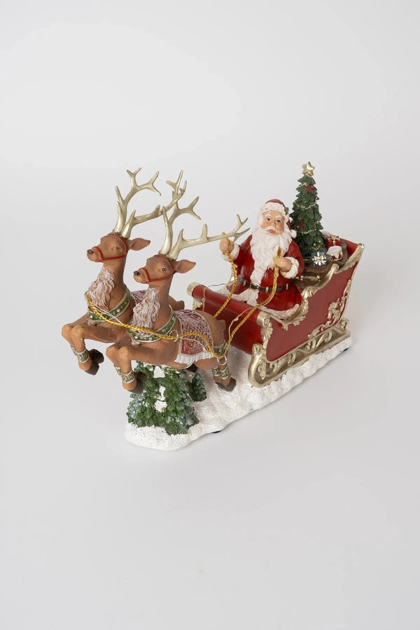 Carraig Donn Traditional Christmas Santa & Sleigh Ornament