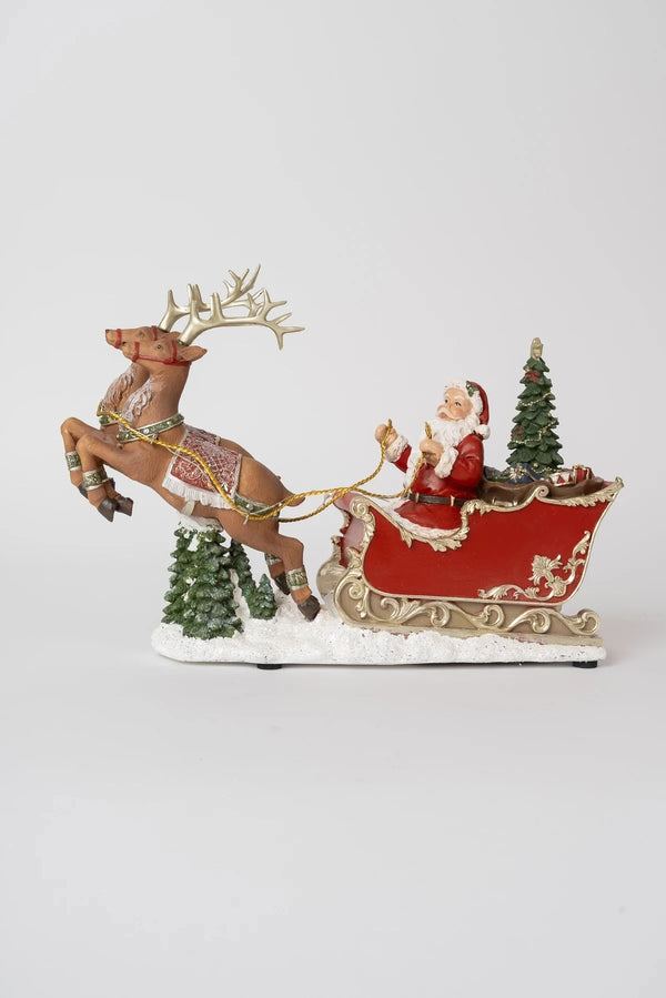 Carraig Donn Traditional Christmas Santa & Sleigh Ornament