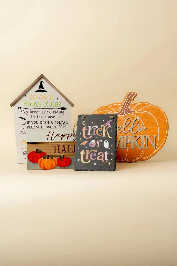 Carraig Donn Trick Or Treat Slate Plaque