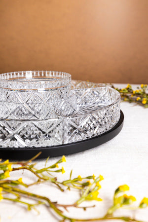 Carraig Donn Trinity Dark Wood Base Susan Serving Set