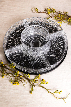 Carraig Donn Trinity Dark Wood Base Susan Serving Set