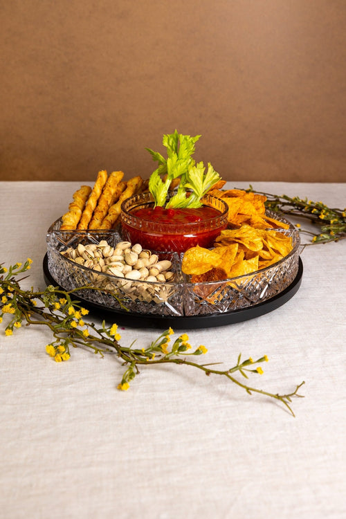 Trinity Dark Wood Base Susan Serving Set