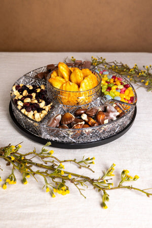 Carraig Donn Trinity Dark Wood Base Susan Serving Set