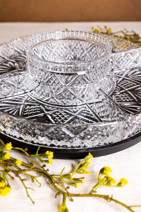 Carraig Donn Trinity Dark Wood Base Susan Serving Set