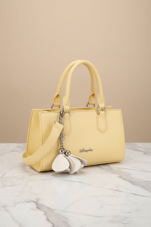 Tulip Keychain Grab-Handle Bag in Yellow