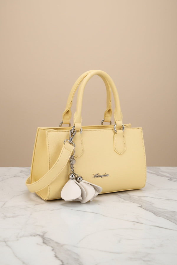 Carraig Donn Tulip Keychain Grab-Handle Bag in Yellow