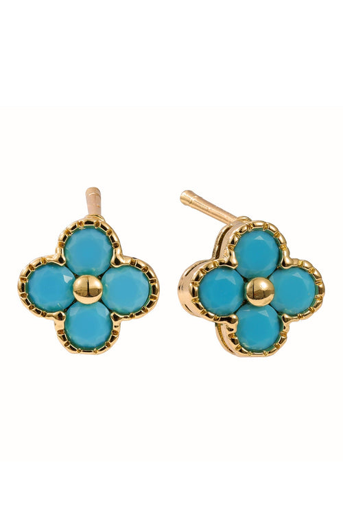 Turquoise Clover Earrings