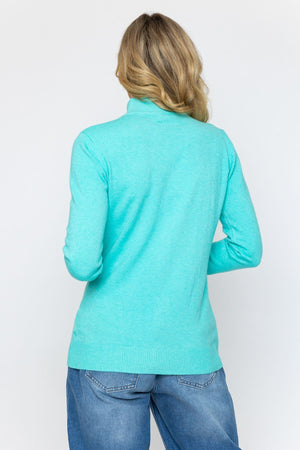 Carraig Donn Turtleneck Knit in Aqua