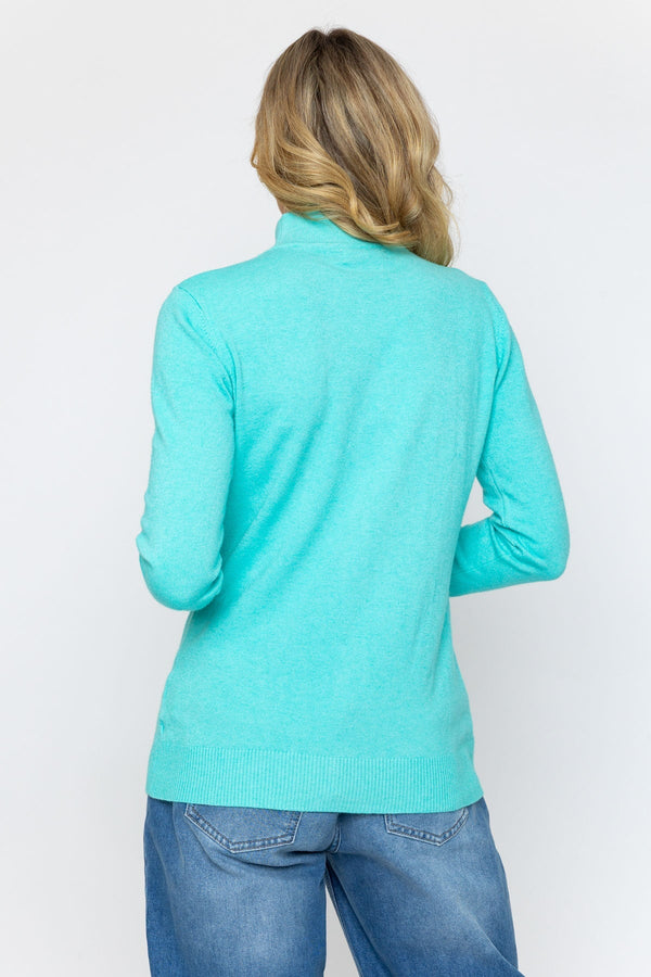 Carraig Donn Turtleneck Knit in Aqua