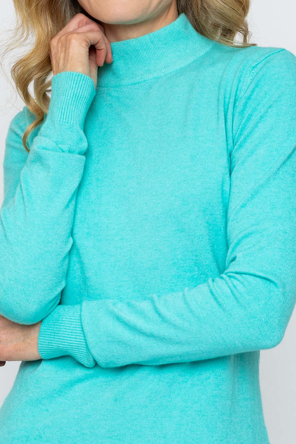 Carraig Donn Turtleneck Knit in Aqua
