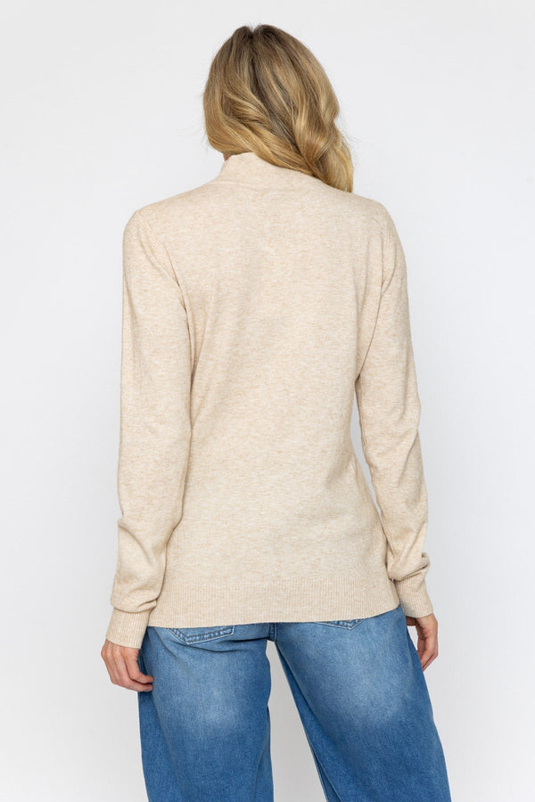 Carraig Donn Turtleneck Knit in Beige