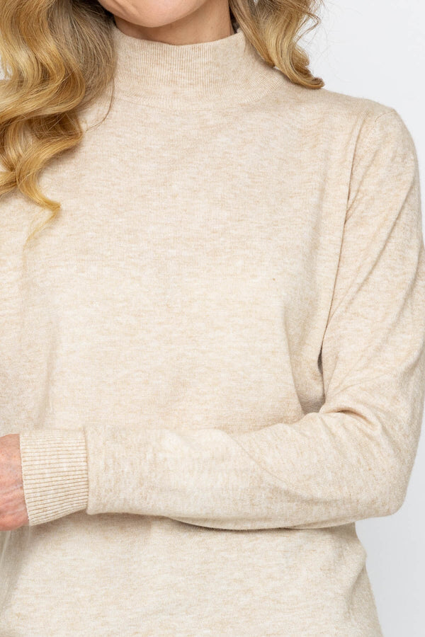 Carraig Donn Turtleneck Knit in Beige