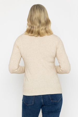 Carraig Donn Turtleneck Knit in Beige