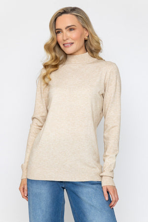 Carraig Donn Turtleneck Knit in Beige