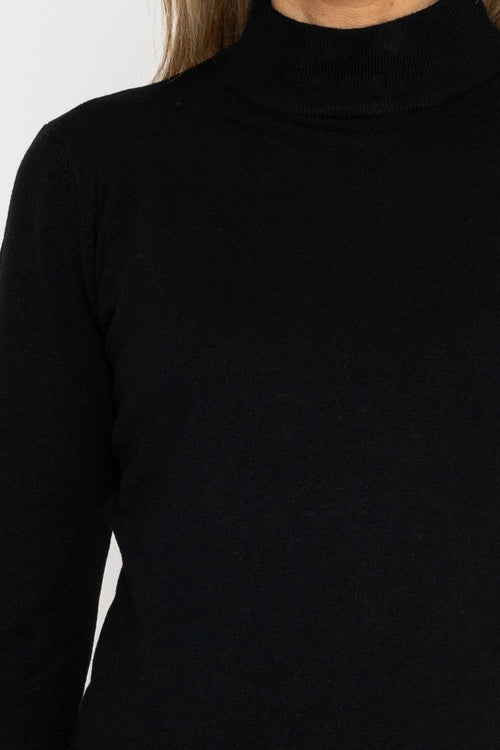 Carraig Donn Turtleneck Knit in Black
