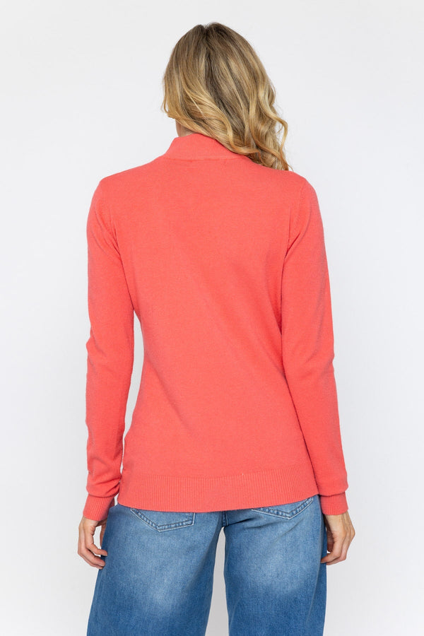 Carraig Donn Turtleneck Knit in Coral