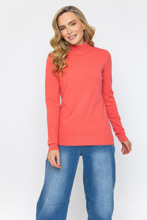 Carraig Donn Turtleneck Knit in Coral