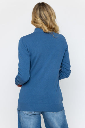 Carraig Donn Turtleneck Knit in Denim