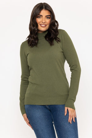 Carraig Donn Turtleneck Knit in Khaki