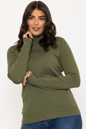 Carraig Donn Turtleneck Knit in Khaki