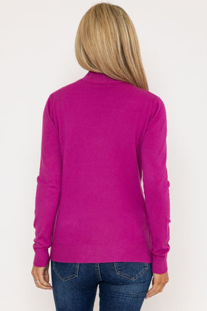 Carraig Donn Turtleneck Knit in Magenta