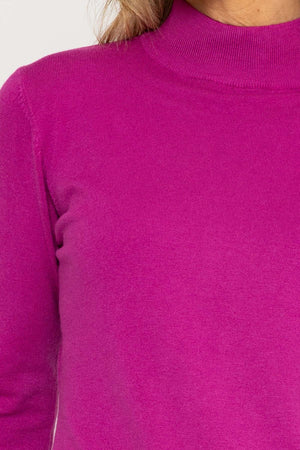 Carraig Donn Turtleneck Knit in Magenta