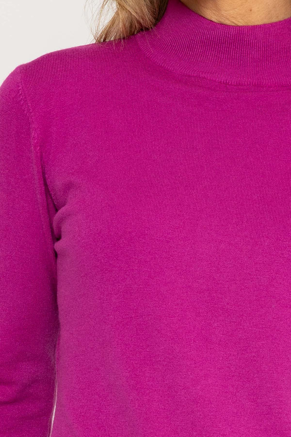 Carraig Donn Turtleneck Knit in Magenta