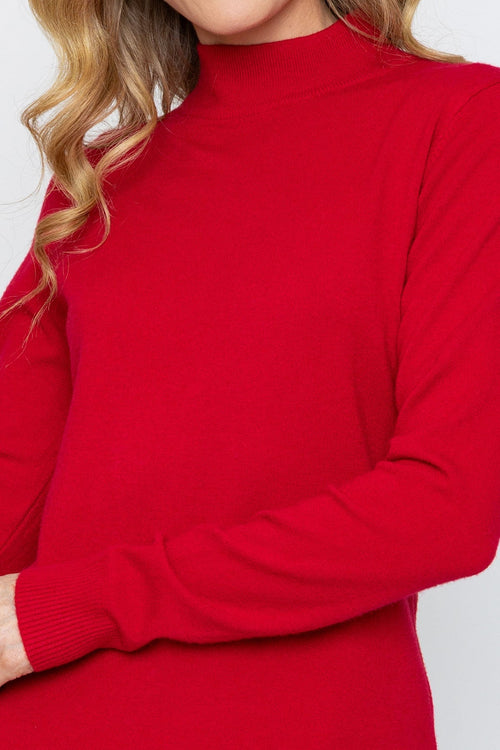Carraig Donn Turtleneck Knit in Red