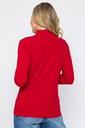 Carraig Donn Turtleneck Knit in Red