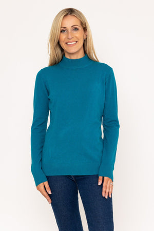 Carraig Donn Turtleneck Knit in Teal