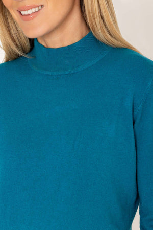 Carraig Donn Turtleneck Knit in Teal