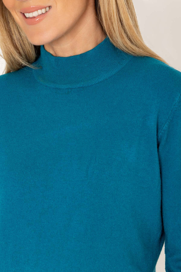 Carraig Donn Turtleneck Knit in Teal
