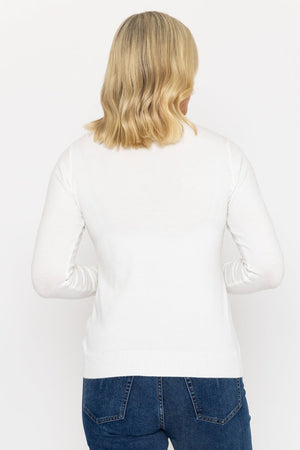 Carraig Donn Turtleneck Knit in White
