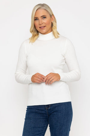 Carraig Donn Turtleneck Knit in White
