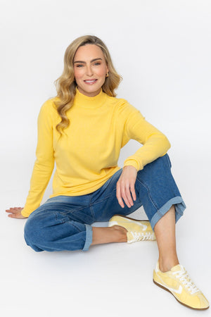 Carraig Donn Turtleneck Knit in Yellow