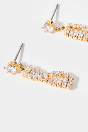 Carraig Donn Twist Stone & Chain Earrings
