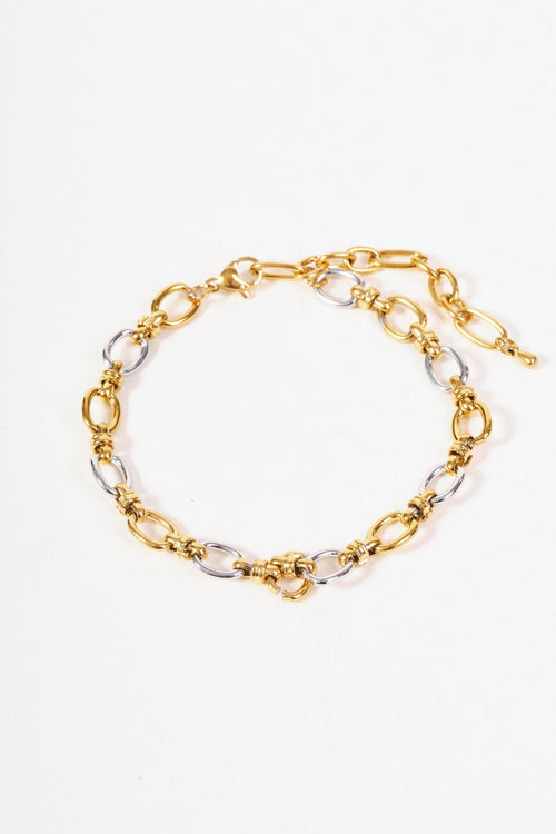 Two Tone Chain Bracelet