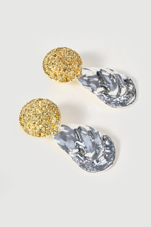 Carraig Donn Two Tone Drop Earrings