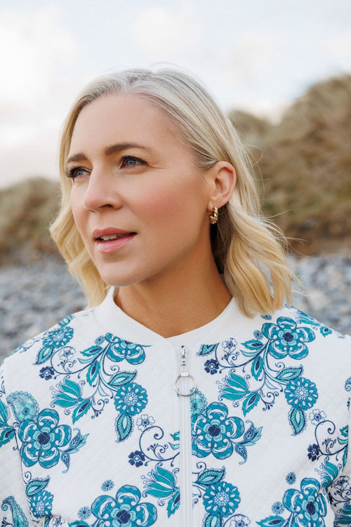 Two Tone Hoop Earrings