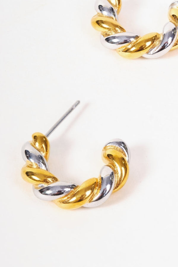 Carraig Donn Two Tone Hoop Earrings