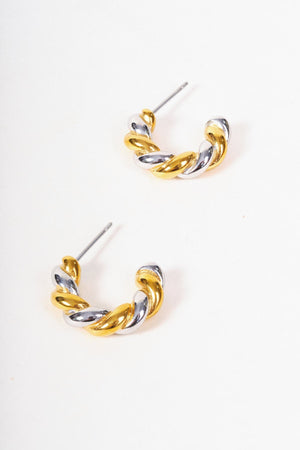 Carraig Donn Two Tone Hoop Earrings