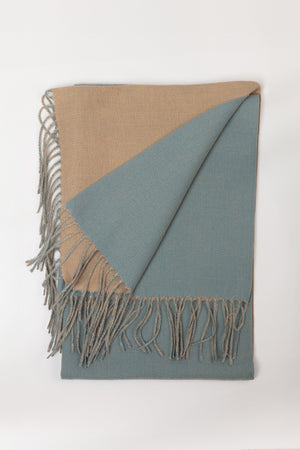 Two Tone Soft Touch Scarf in Blue