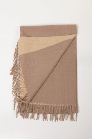 Two Tone Soft Touch Scarf in Natural