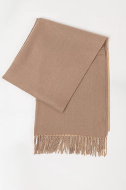Carraig Donn Two Tone Soft Touch Scarf in Natural