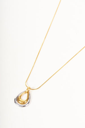 Carraig Donn Two Tone Teardrop Necklace