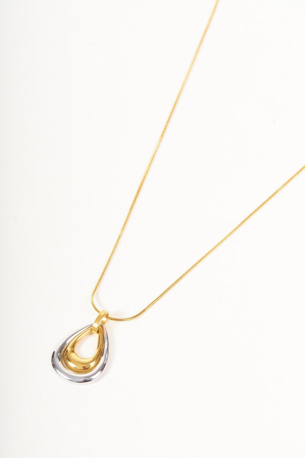 Carraig Donn Two Tone Teardrop Necklace