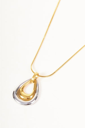 Carraig Donn Two Tone Teardrop Necklace