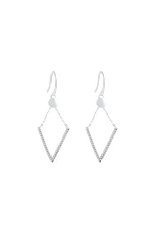 Carraig Donn V Shaped Silver Earrings